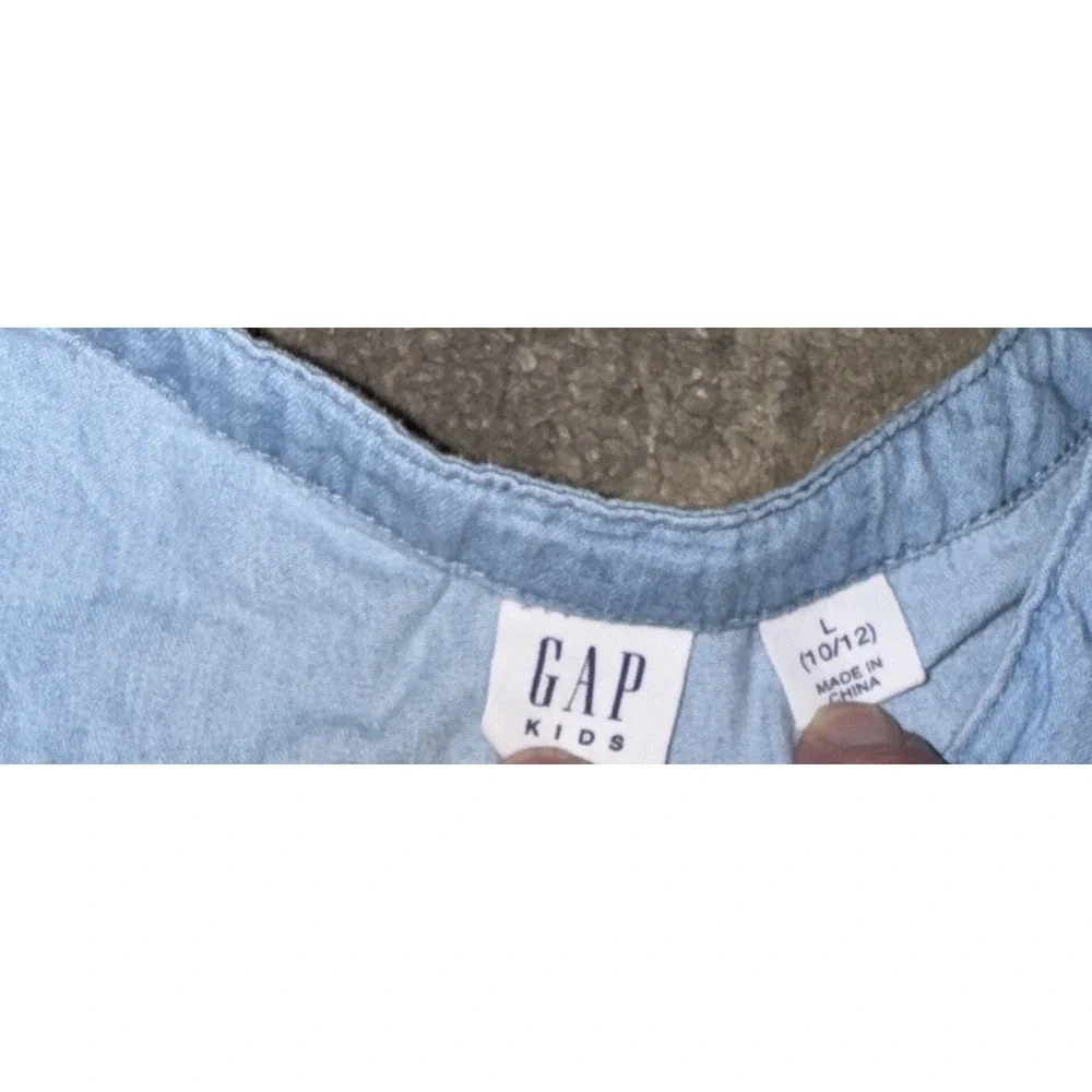 Gap Youth‎ Girls Light Blue Dress Button Size Large 10-12